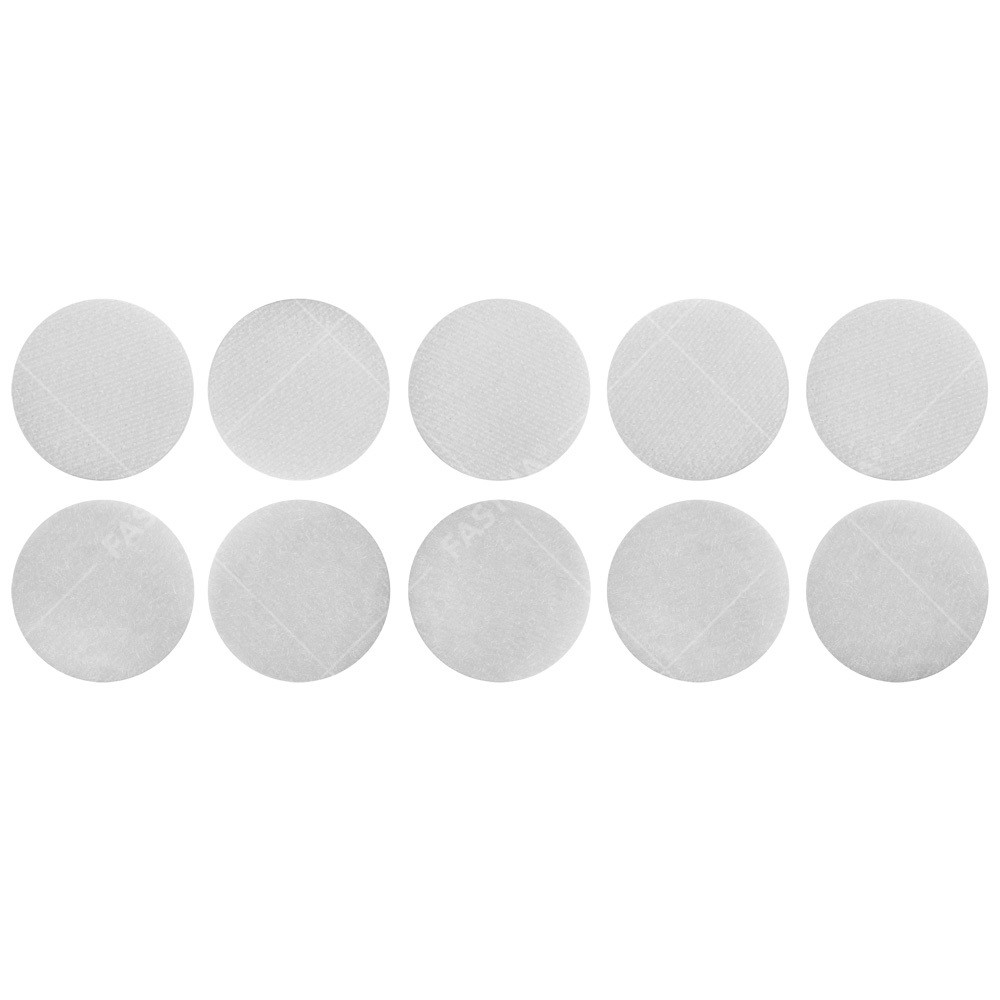 Stick On / Self Adhesive FASTNA® Coins Bulk Reels (13mm, Loop, White)