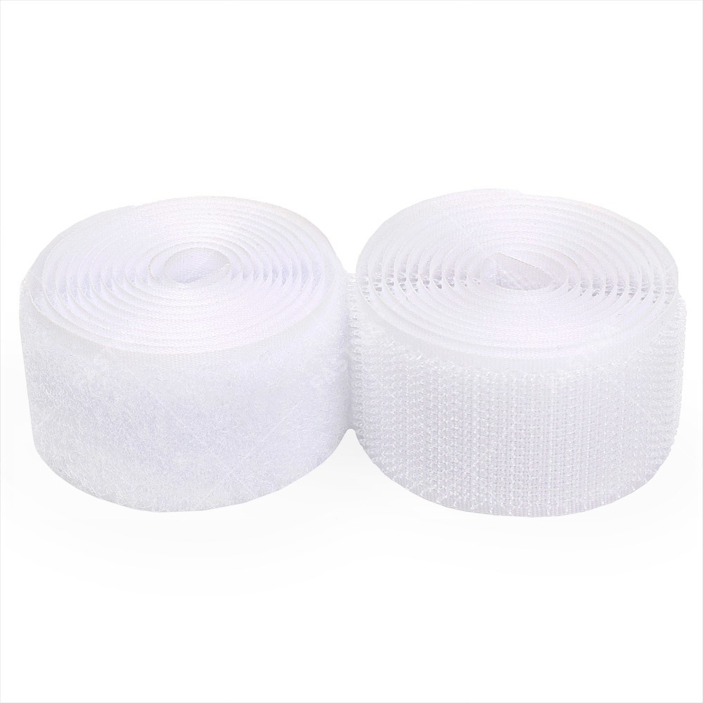 1m x Sew On FASTNA® Hook & Loop Tape (25mm, Both, White)